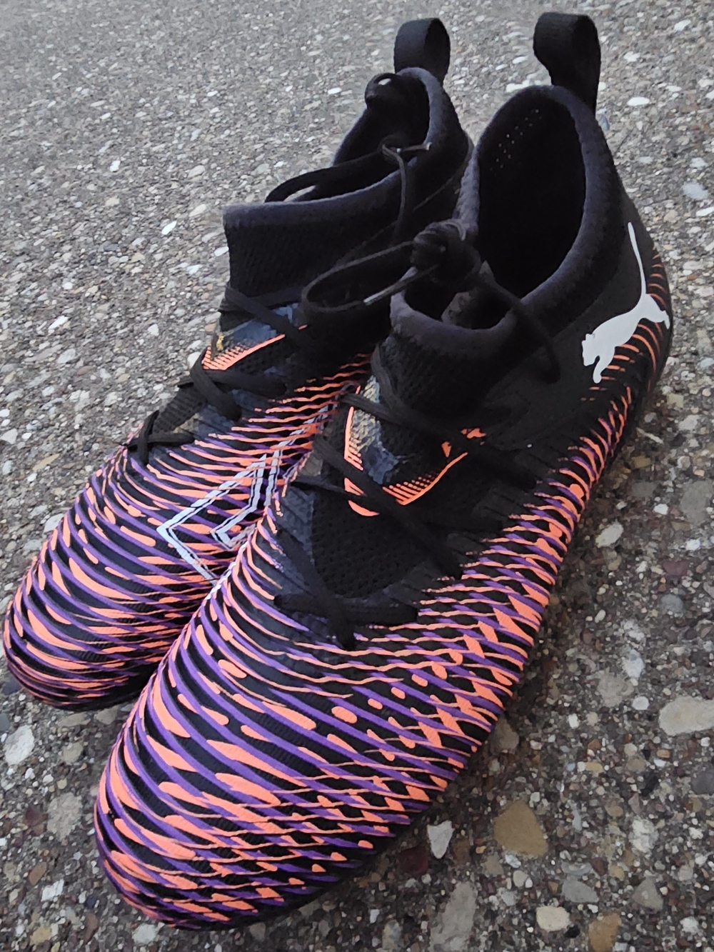 Puma Future 8 Match Black Purple Pink Soccer Cleats Youth 5.5 FG/AG Athletic